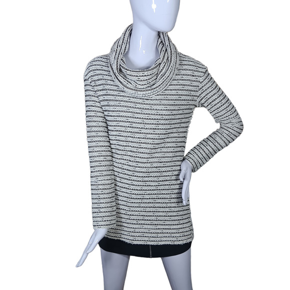 🍒Cowl neck striped knit Merona top size S Long Sleeve - Picture 1 of 6